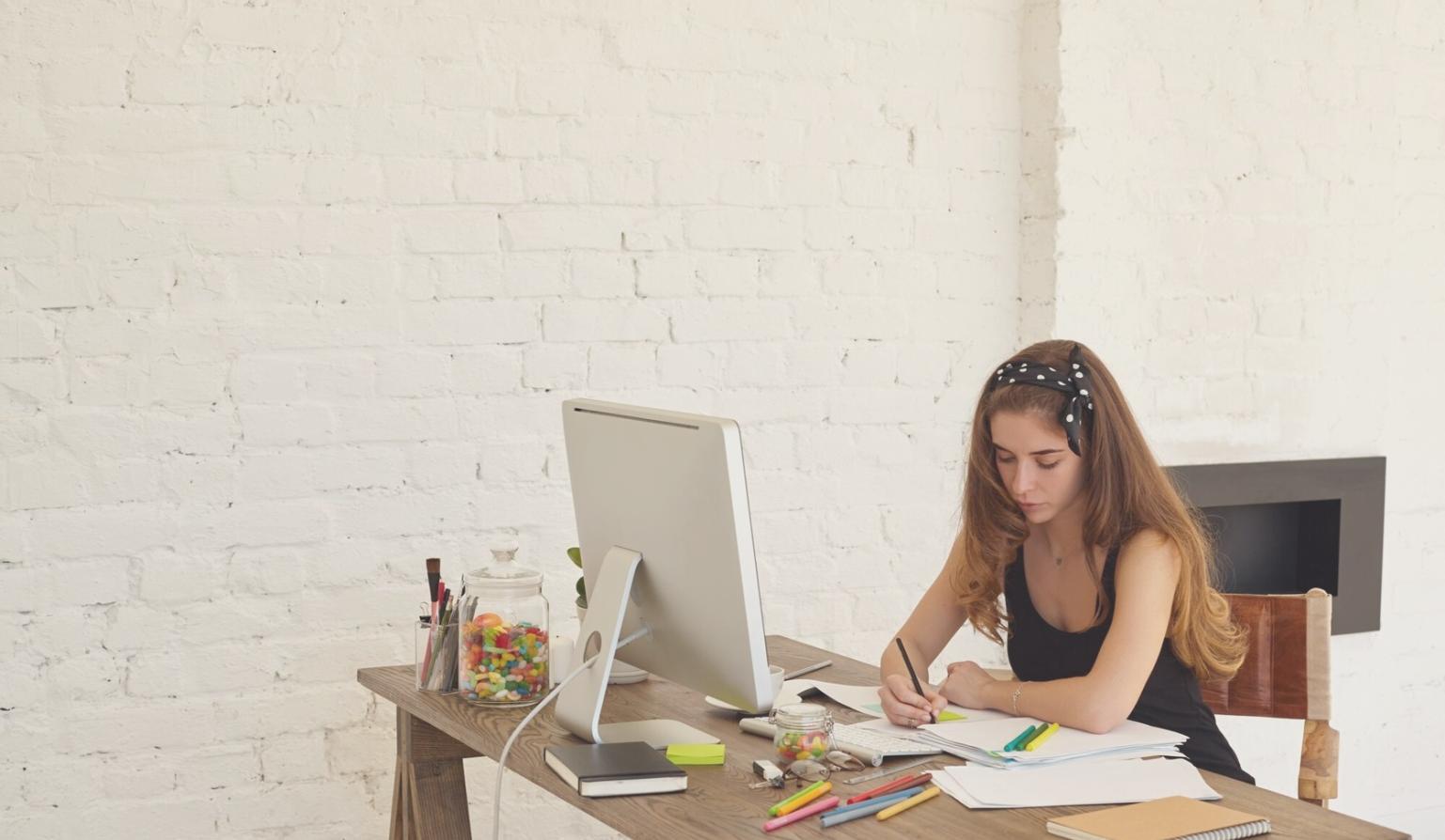 Financial analysis workspace with charts and market data